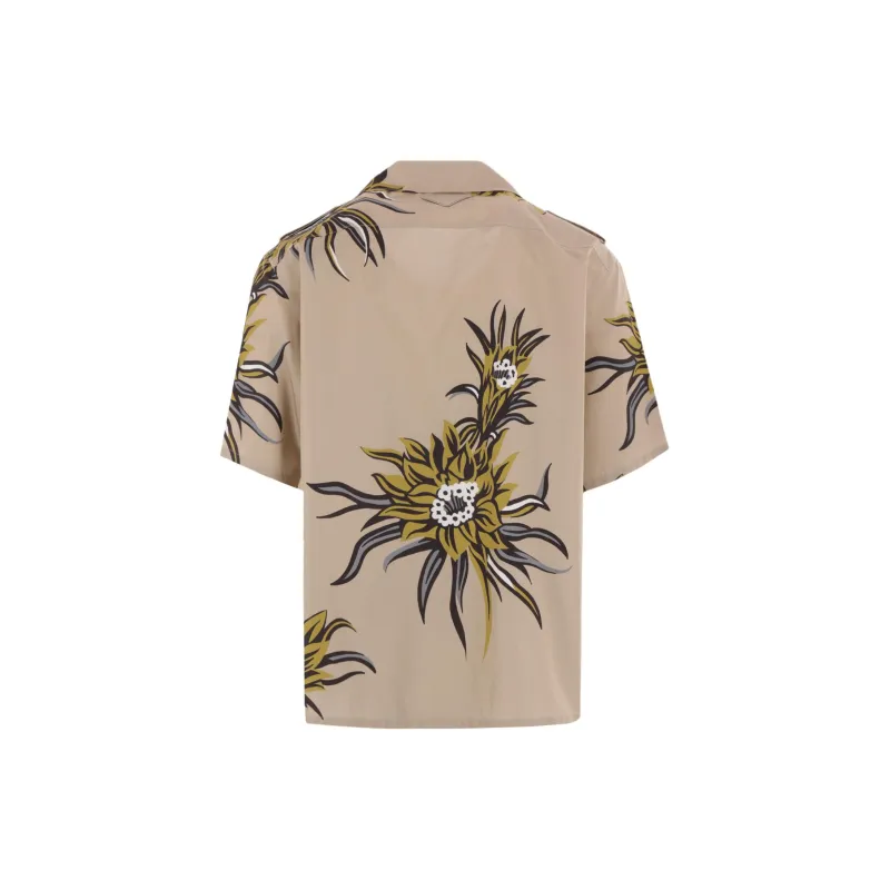 PRADA Pattern Printed Short Sleeved Shirt-1