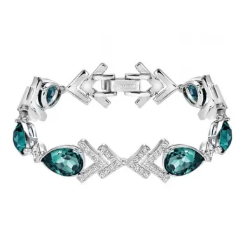 Swarovski Alloy Artificial Crystal Bracelets Women's Silver