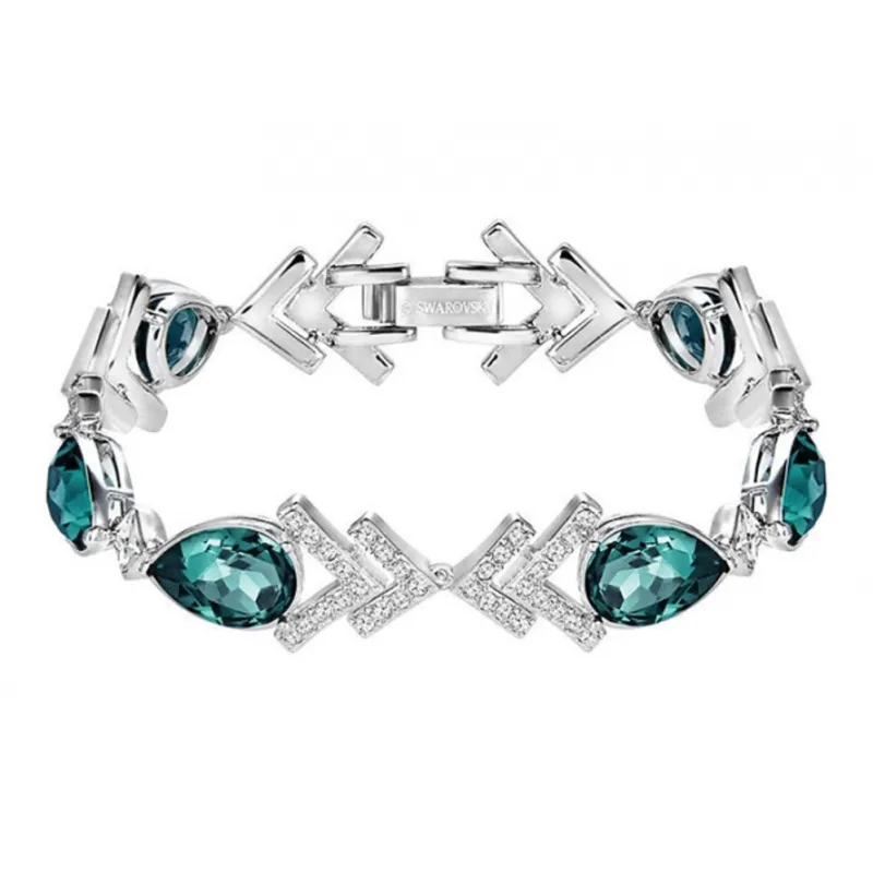 Swarovski Alloy Artificial Crystal Bracelets Women's Silver-0