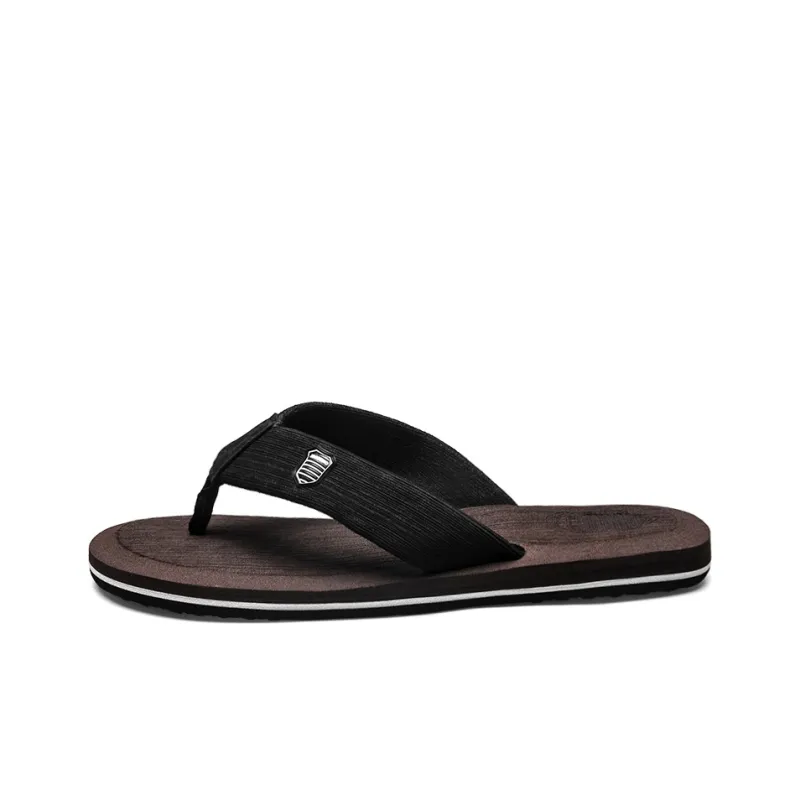 XMISTUO Rubber Sole Slip Resistant Abrasion Resistant Quiet Flip Flops Men's-13