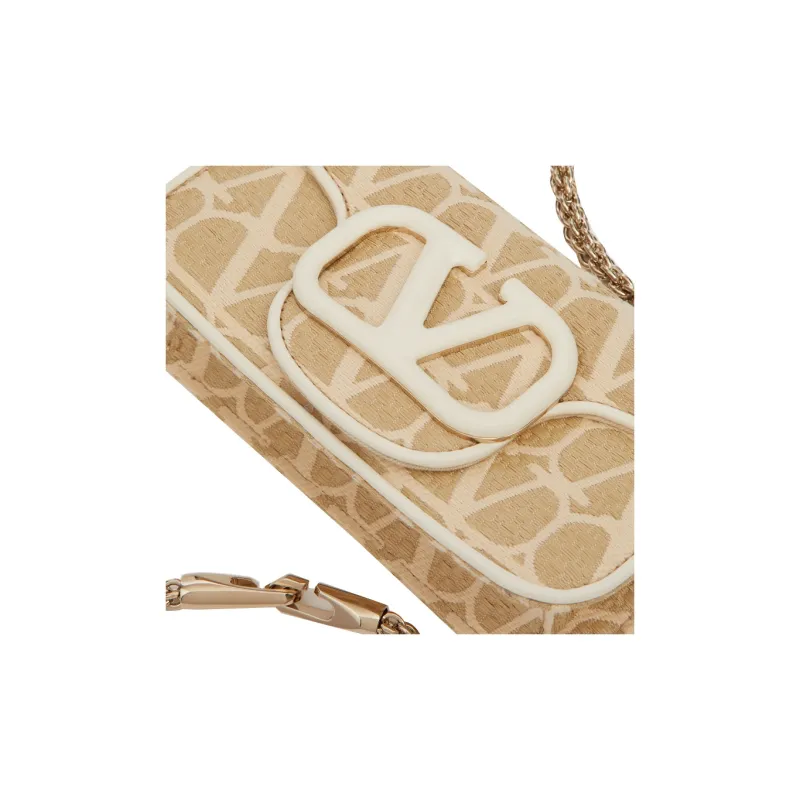 Valentino MINI LOCÒ Raffia Shoulder Bag Crossbody Bag Handbag Women's Natural Composite Ivory White-6