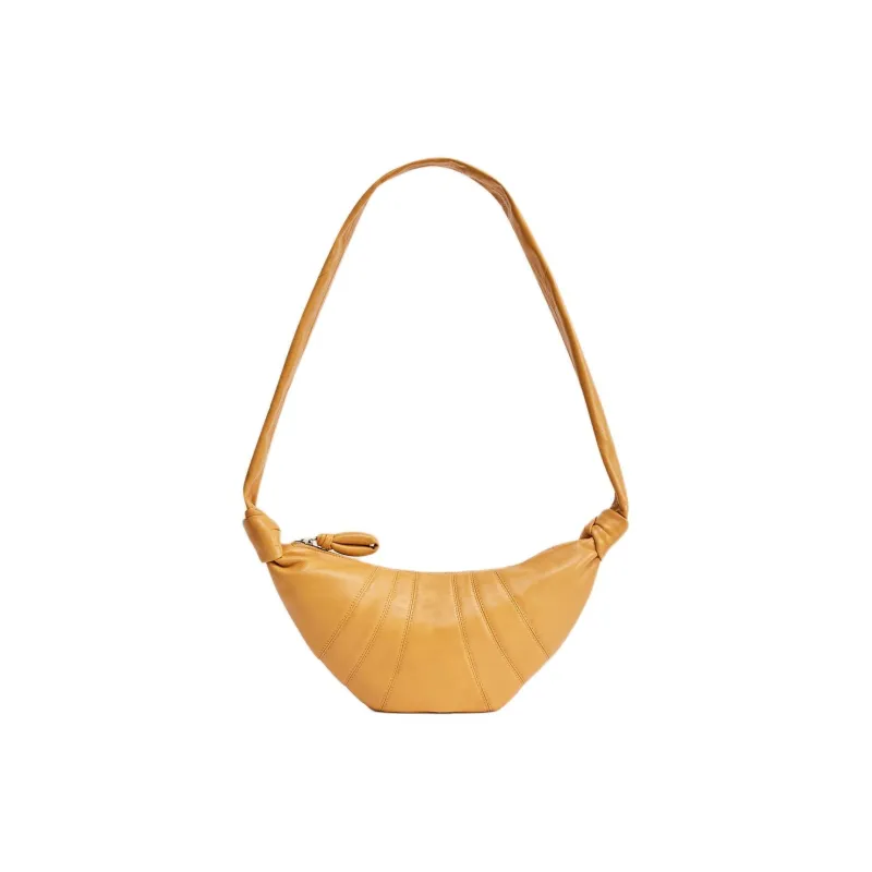 Lemaire Soft Leather Croissant Bag, Portable Crossbody Bag, Shoulder Bag Unisex Butter-0