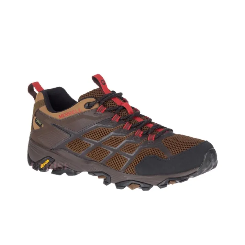 MERRELL Moab FST 2 GORE-TEX Shock-absorbing And Waterproof Low-Top Outdoor Shoes Men's Brown Red-1