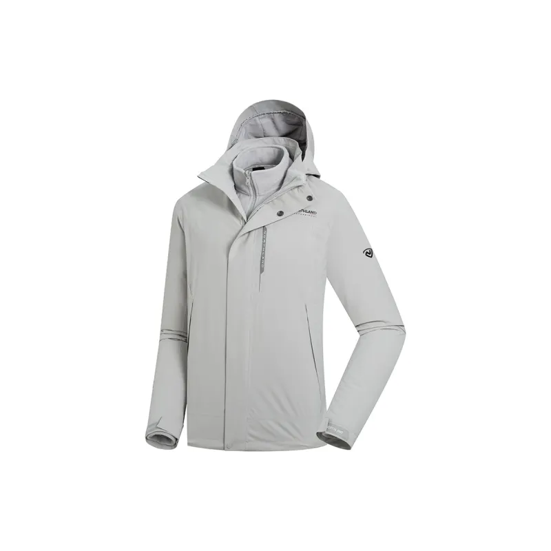 NORTHLAND PROFESSIONAL Waterproof And Windproof Windbreaker Jacket Men's Solid Color 3 in 1 Fleece Liner-8