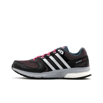 Adidas Cushioning Low Top Running Shoes Women's Black Pink