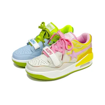 LIANGHUO Wear resistant Lightweight Breathable And Non slip. Low Top Skateboard Shoes Women's Mismatched