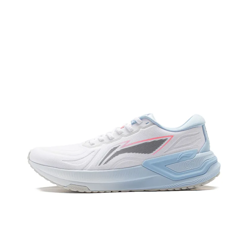 LiNing YueYing 3.0 Cushioned Wear-Resistant Breathable Low-Top Running Shoes Men's White Blue-0
