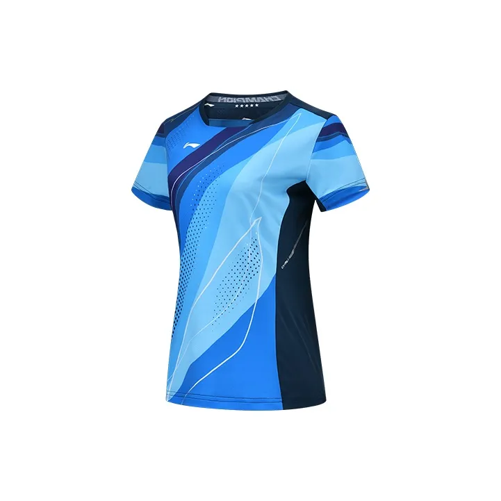 LiNing Table Tennis Series T Shirt Women's Vibrant Blue-1