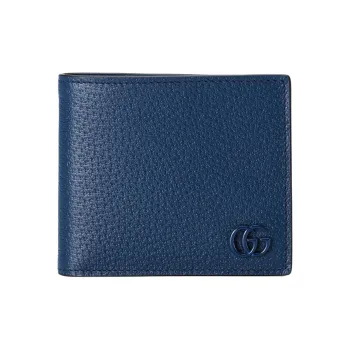 GUCCI Leather Wallet Men's Royal Blue