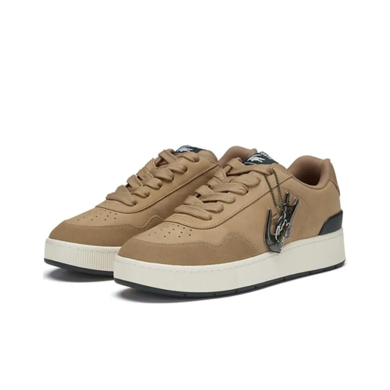 LACOSTE Low Top Skateboard Shoes Men's Brown-1