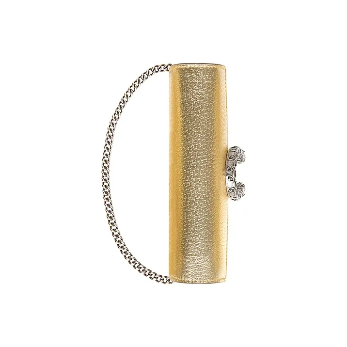 GUCCI Dionysus Leather Portable Crossbody Bag, Shoulder Bag Women's Gold-5