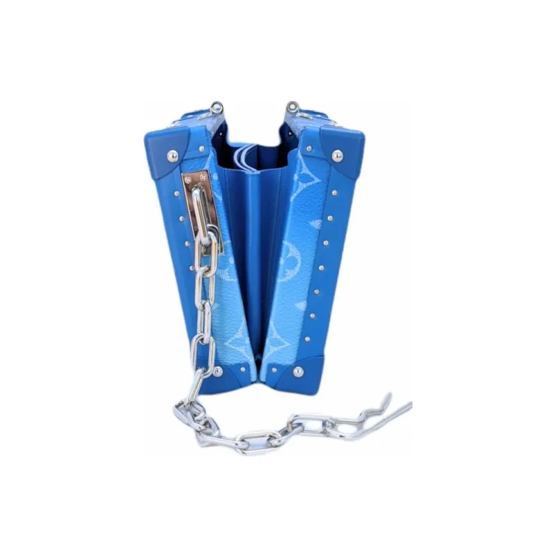LOUIS VUITTON Canvas With Leather Wallets Clutches Men's Gradient Blue-2