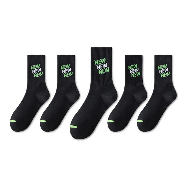 LUOLIAN Mid Calf Socks Men's 5 Pack-40