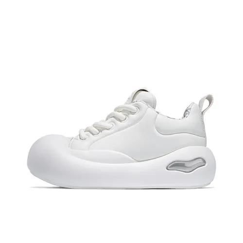 SALAXI Skateboard Shoes Unisex Low-Top White