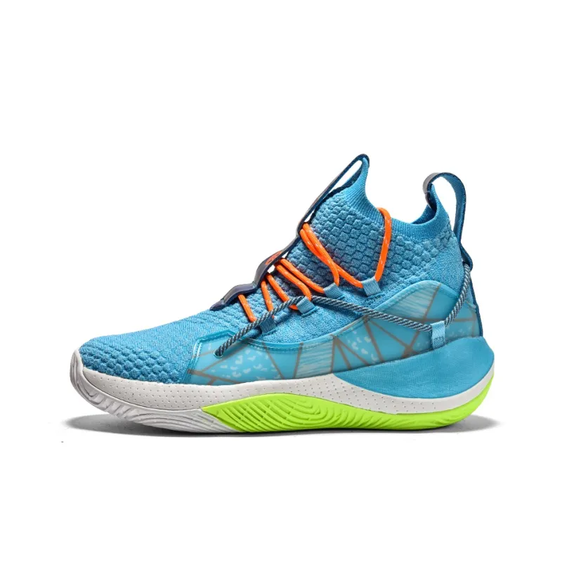 IVERSON Wear resistant And Lightweight High Top Acalanatha Basketball Shoes Unisex Blue-0