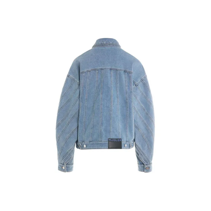 Mugler Spiral Stretch Denim Jacket-1