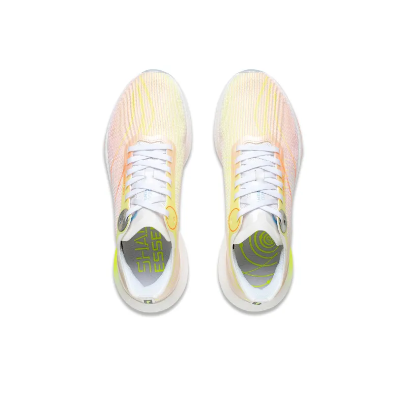 LINING Jueying 2 Essential Running Shoes Men Low Top Standard White/Neon Yellow Green-3
