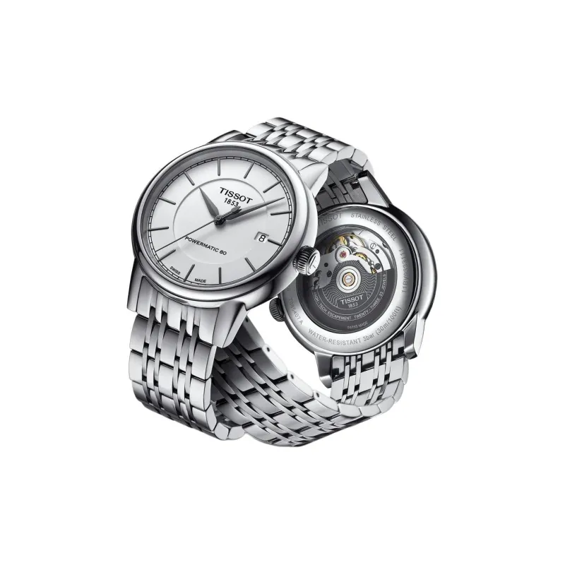 TISSOT Carlson Collection Automatic Mechanical Movement Men's Watches Watch 40mm White Dial T085.407.11.011.00-3