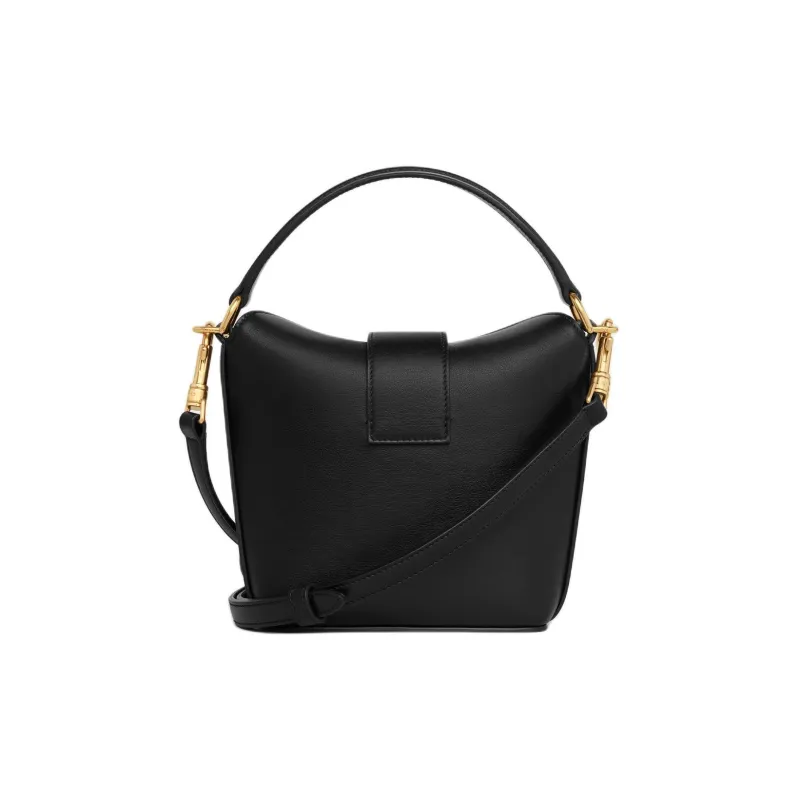 CELINE Triomphe Arc De Triomphe Calfskin Bucket Bag Handbag Shoulder Bag Crossbody Bag Mini Women's Black-2
