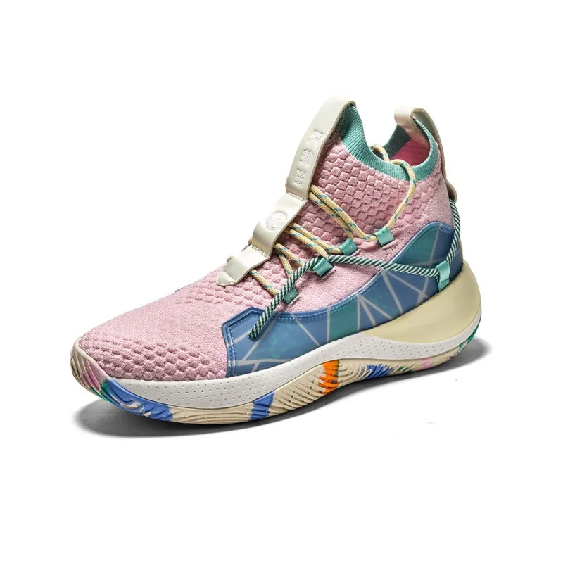 IVERSON Basketball Shoes Unisex High Top Cherry Blossom Pink-1