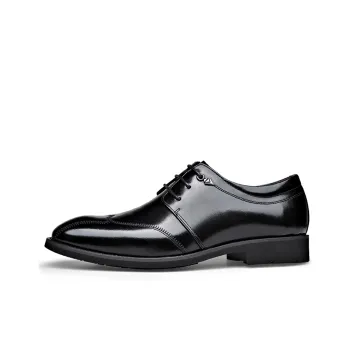 GZZ Dress Shoes Men Low Top Black/Brown