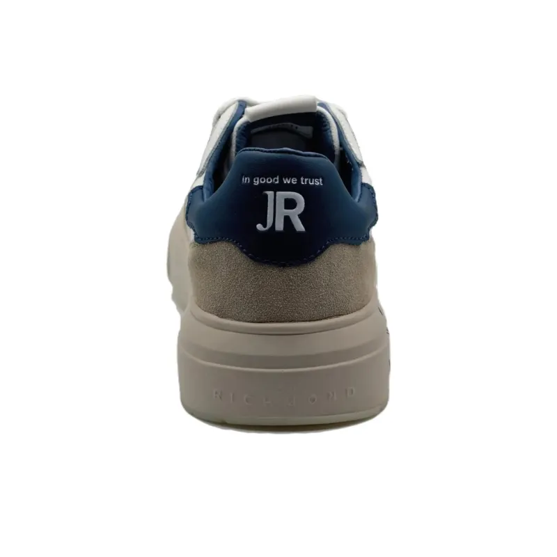 JOHN RICHMOND Low-Top Skateboard Shoes Women's White Blue Gray-2