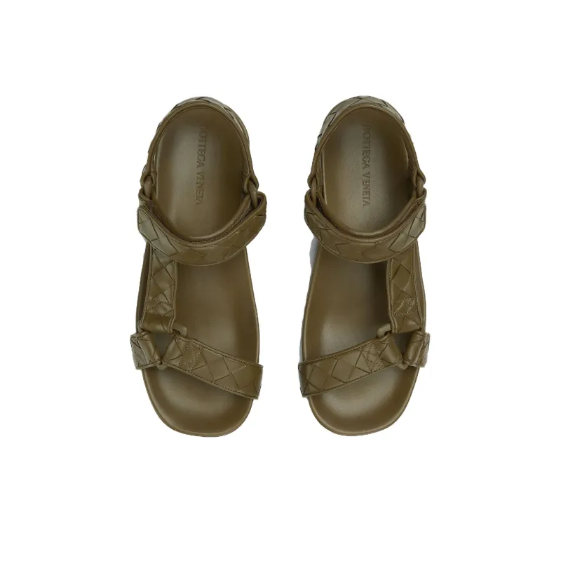 Bottega Veneta Trip Beach Sandals Men's Green-4