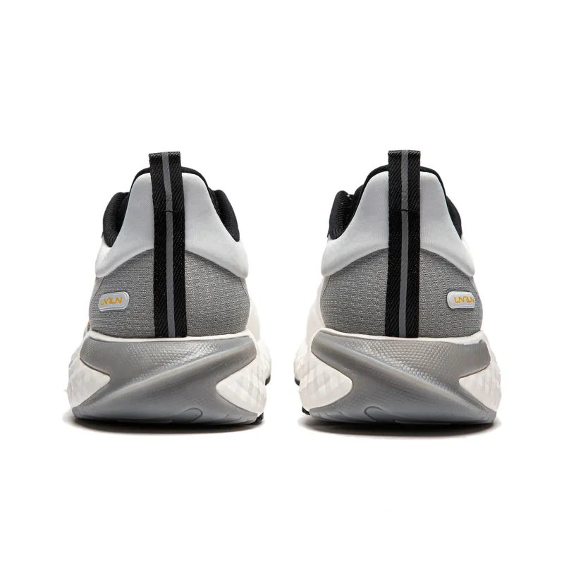 LiNing Chasing clouds Cushioning Anti Slip Wear Resistant Breathability Low Top Running Shoes Men's White Gray-5