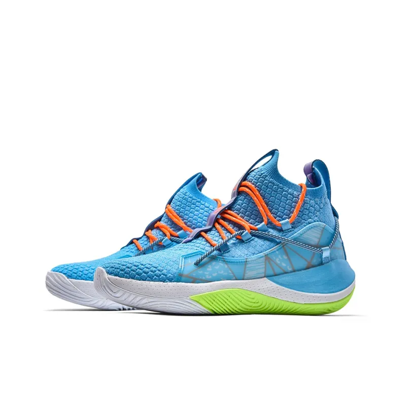 IVERSON Wear resistant And Lightweight High Top Acalanatha Basketball Shoes Unisex Blue-2