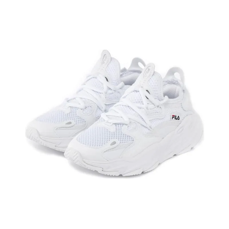 FILA Ray Tracer EVO 2 Cushioning Wear Resistant Low Top Running Shoes Unisex White-1