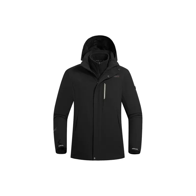 NORTHLAND PROFESSIONAL Waterproof And Windproof Windbreaker Jacket Men's Solid Color 3 in 1 Fleece Liner-1