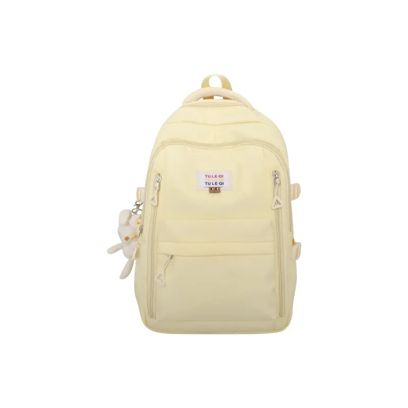 Deli Bear Nylon Backpack Regular Unisex Pink/Black/White/Yellow-9