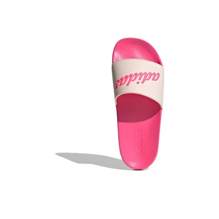 Adidas ADILETTE SHOWER Rubber Sole Quiet Slide Slippers Women's Beige Red-4