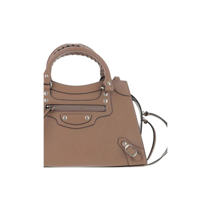 Balenciaga Cow Leather Handbag Women's Brown-3