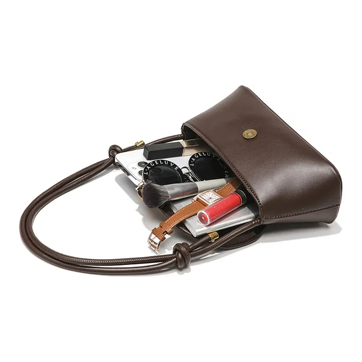 Worm's Home PU Shoulder Bag Crossbody Bag Regular Women's Brown-4