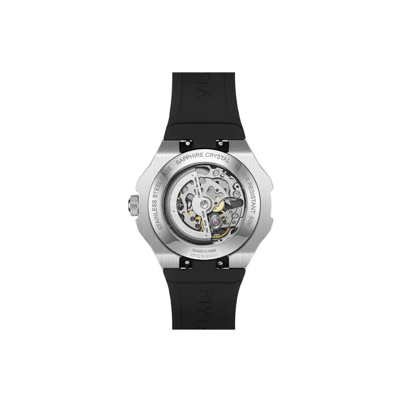 Fiyta Interstellar Series Automatic Mechanical Movement Silicone Strap Watch Men's Watches Cut Out Dial-1