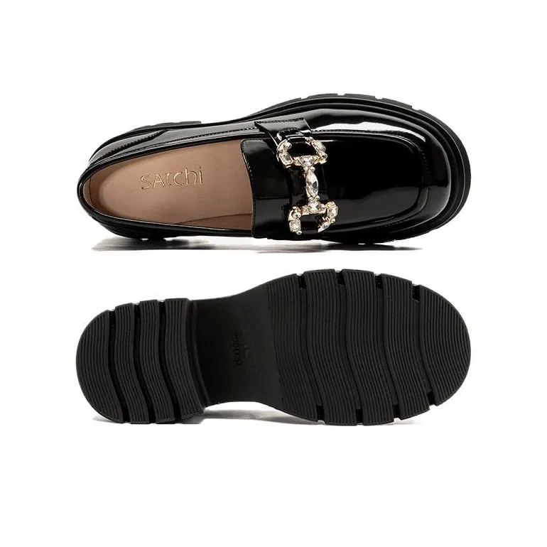 Satchi Loafers 5.2cm Women's Black-3