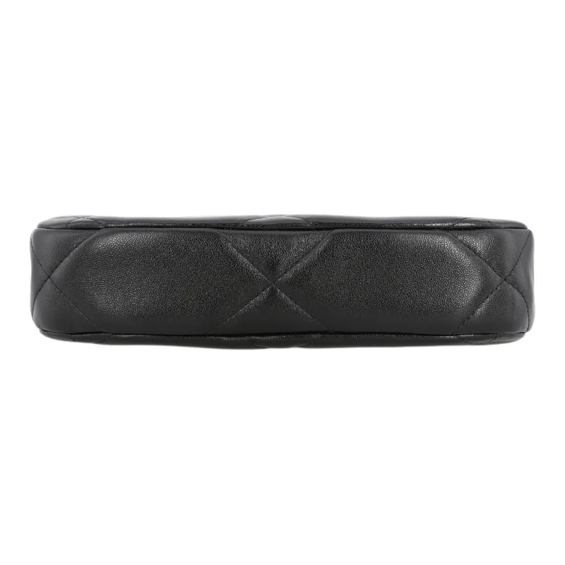 CHANEL 19Bag Sheepskin Pea Bag Shoulder Bag, Crossbody Bag Mini Women's Black-3