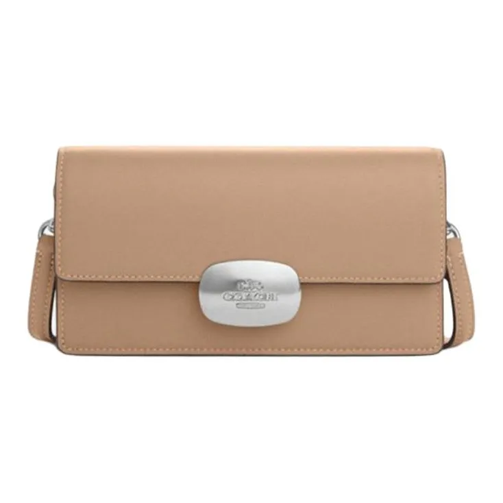 COACH Eliza Cow Leather Shoulder Bag Crossbody Bag Small Size Women's Taupe-0