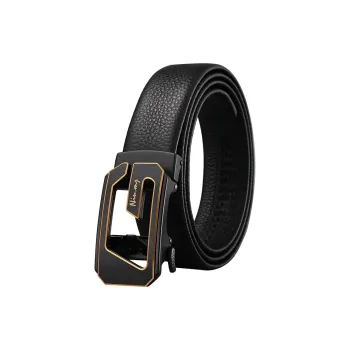 NIUMJ Business Casual Luxe, Automatic Buckle Leather Belts Men's Width 3.5cm