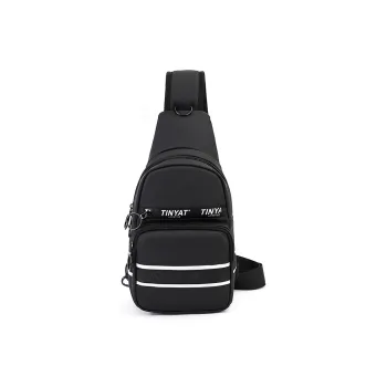 TINYAT Matte Leather Shoulder Bag Crossbody Bag Sling Bags Small Size Unisex Black