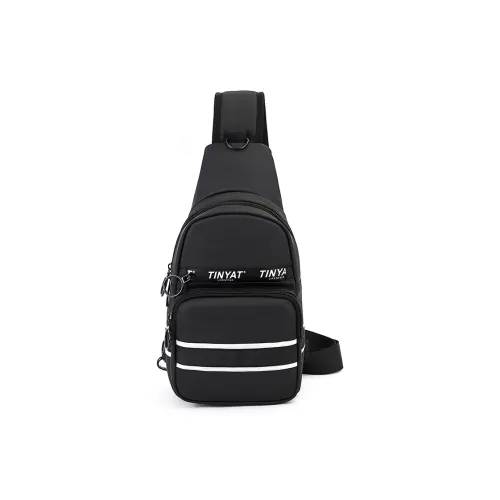 TINYAT Matte Leather Shoulder Bag Crossbody Bag Sling Bags Small Size Unisex Black