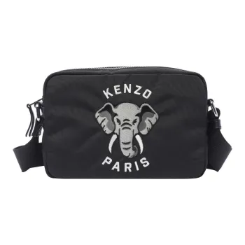 KENZO Polyester Shoulder Bag, Crossbody Bag Men's Black