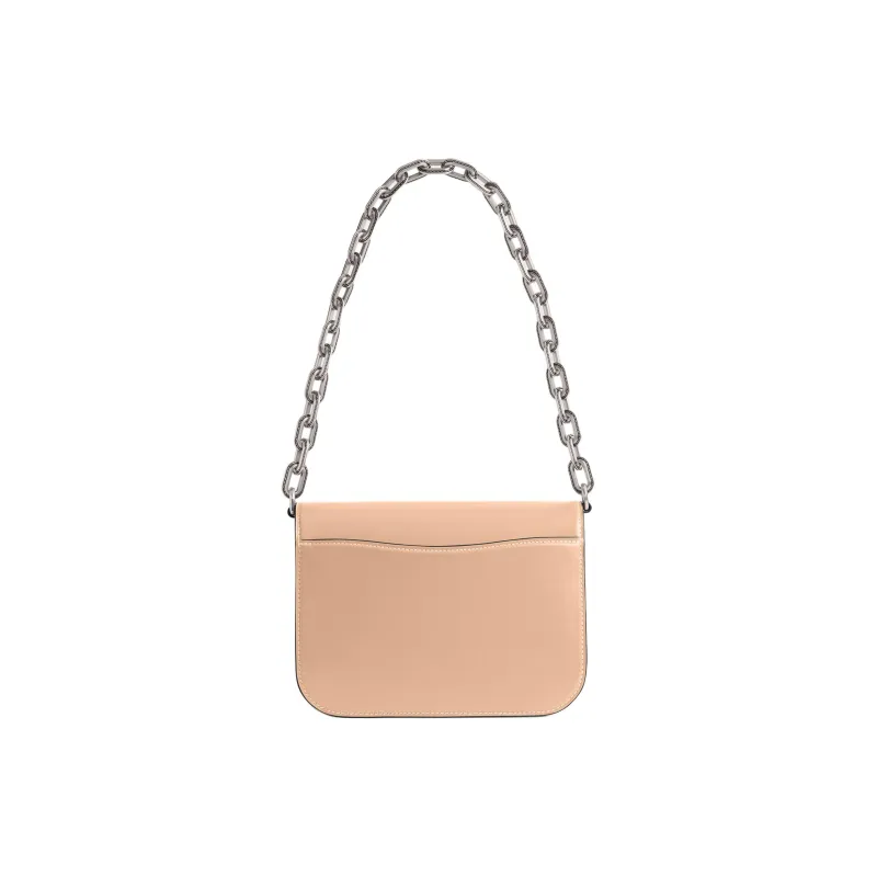 COACH IDOL Cow Leather Messenger Bag, One Shoulder Handbag Trumpets Women's Light Umber Yellow-2