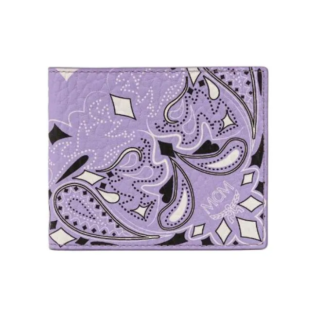 MCM Aren Canvas Wallet Unisex Purple-0