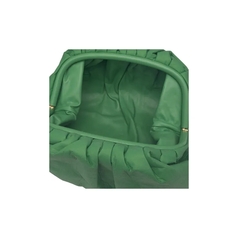 Bottega Veneta Cow Leather Clutch Women's Green-3