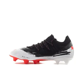 Unisport x PUMA Future 1.4 FG/AG Slip-Resistant Soccer Shoes Women's Black White Red