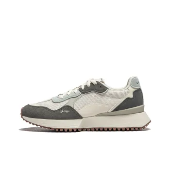 LINING Sports Life Collection Casual Shoes Men Low Top Pearl White/Stone Gray/Water Gray Green