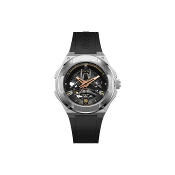 Fiyta Interstellar Series Automatic Mechanical Movement Silicone Strap Watch Men's Watches Cut Out Dial