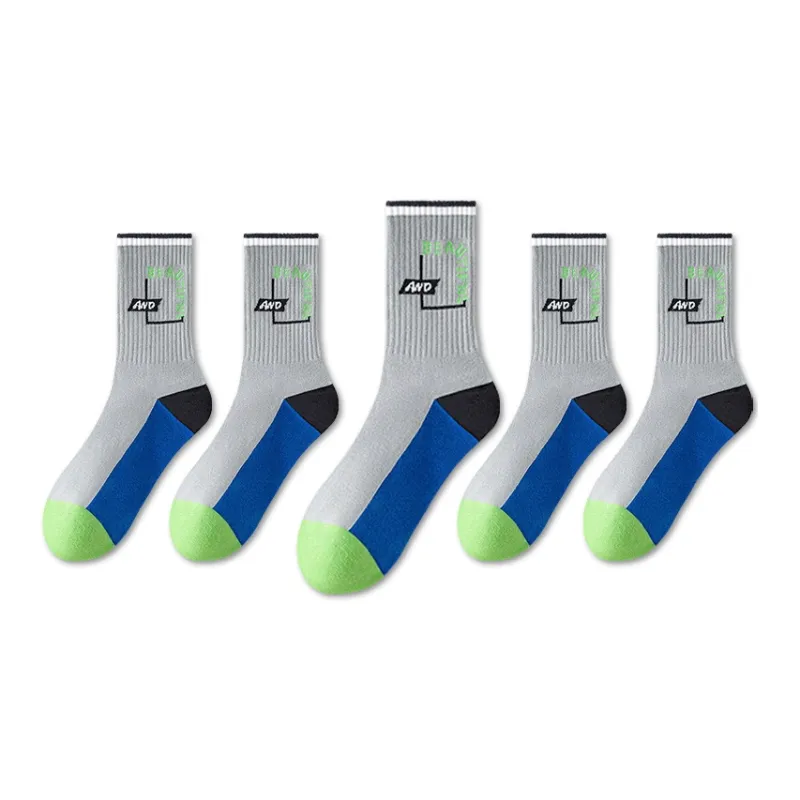 LUOLIAN Mid Calf Socks Men's 5 Pack-45